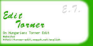 edit torner business card